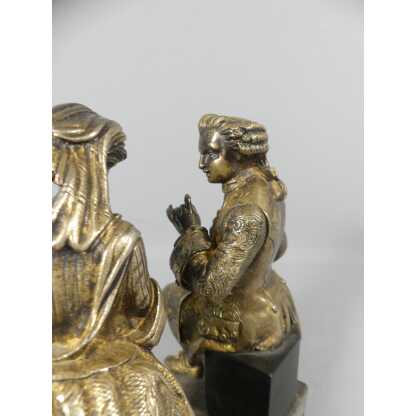 La Confession, Statuette En Bronze Représentant Un Homme Et Une Femme En Train De Prier XIX ème – Image 11