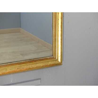 115 * 122 Cm Miroir Louis Philippe En Bois Doré Gravé, Glace Au Mercure, époque XIX ème – Image 12