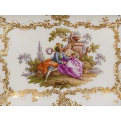 Coffret Aux Putti Magenta d'Après François Boucher En Porcelaine, Meissen? – Image 5