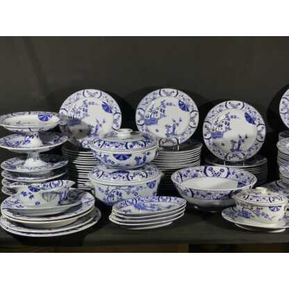 Japon Creil Et Montereau, Complet Service 97 Pièces Pour 12 Personnes En Faïence, Monet Giverny – Image 2