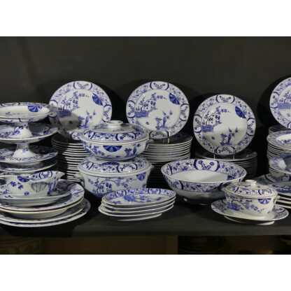 Japon Creil Et Montereau, Complet Service 97 Pièces Pour 12 Personnes En Faïence, Monet Giverny – Image 14