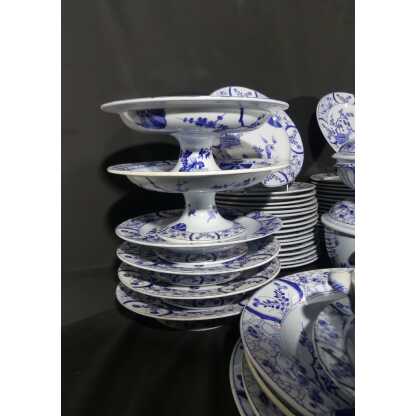 Japon Creil Et Montereau, Complet Service 97 Pièces Pour 12 Personnes En Faïence, Monet Giverny – Image 7