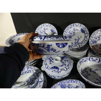 Japon Creil Et Montereau, Complet Service 97 Pièces Pour 12 Personnes En Faïence, Monet Giverny – Image 5