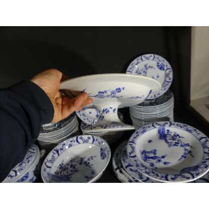 Japon Creil Et Montereau, Complet Service 97 Pièces Pour 12 Personnes En Faïence, Monet Giverny – Image 20