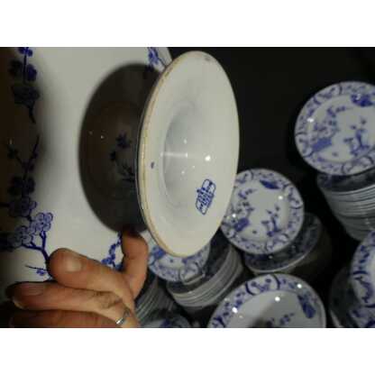 Japon Creil Et Montereau, Complet Service 97 Pièces Pour 12 Personnes En Faïence, Monet Giverny – Image 17