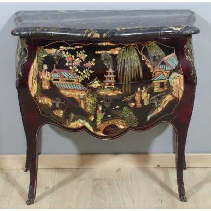Commode Sauteuse Style Louis XV En Laque De Chine, époque Début XX ème – Image 11