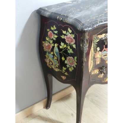 Commode Sauteuse Style Louis XV En Laque De Chine, époque Début XX ème – Image 4