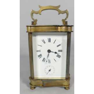 Pendulette De Voyage Ou d'Officier En Laiton à Sonnerie, époque Début XX ème