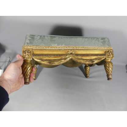 Tabouret De Pied De Style Louis XVI En Bois Sculpté Doré, époque XIX ème – Image 7