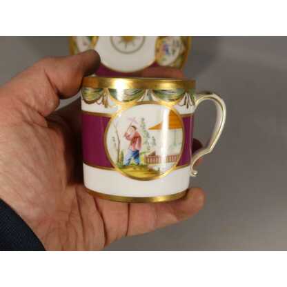 Raynaud Limoges Aux Chinois, Tasse Litron En Porcelaine d'Après Un Modèle XVIII ème De Sèvres – Image 2