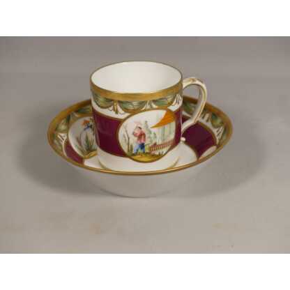 Raynaud Limoges Aux Chinois, Tasse Litron En Porcelaine d'Après Un Modèle XVIII ème De Sèvres – Image 3