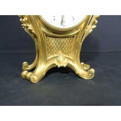 Fernand Gervais, Pendule Louis XV Rocaille En Bronze Doré, époque XIX ème Siècle – Image 9