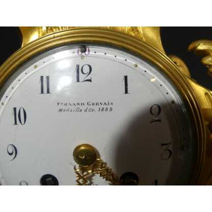 Fernand Gervais, Pendule Louis XV Rocaille En Bronze Doré, époque XIX ème Siècle – Image 6