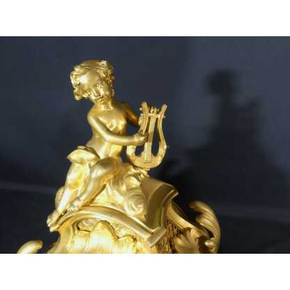Fernand Gervais, Pendule Louis XV Rocaille En Bronze Doré, époque XIX ème Siècle – Image 5