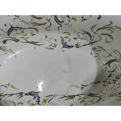 Gien Renaissance XIX ème, Grand Centre De Table Formant Jardinière En Faïence – Image 9