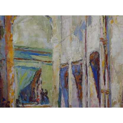 Hermann Wagner, Ruelle Du Sud Avec Linge Aux Fenêtres, Tableau Huile Sur Toile Daté 1926 – Image 6
