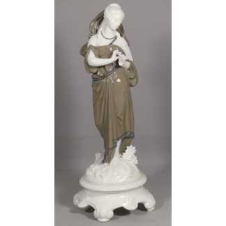 Gibus Et Redon, Limoges XIX ème Siècle, Statuette Femme Drapée Dans Le Goût de la Renaissance