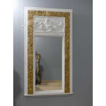 Trumeau Art Déco En Stuc Doré Et Bas Relief Scène à l'Antique Vers 1925 – Image 2