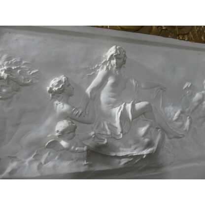 Trumeau Art Déco En Stuc Doré Et Bas Relief Scène à l'Antique Vers 1925 – Image 15