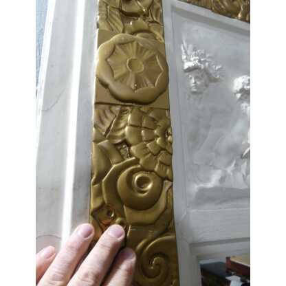 Trumeau Art Déco En Stuc Doré Et Bas Relief Scène à l'Antique Vers 1925 – Image 13