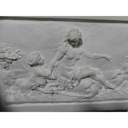 Trumeau Art Déco En Stuc Doré Et Bas Relief Scène à l'Antique Vers 1925 – Image 11
