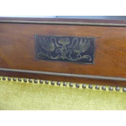 Paire De Fauteuils Aux Cygnes De Style Empire En Acajou, époque Fin XIX ème – Image 9