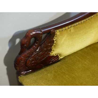 Paire De Fauteuils Aux Cygnes De Style Empire En Acajou, époque Fin XIX ème – Image 8