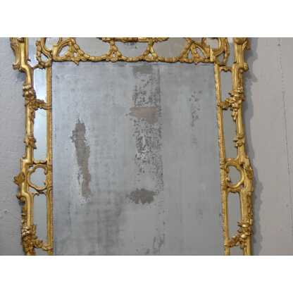 Grand Miroir Provençal à Parcloses En Bois Sculpté Doré époque Louis XVI, Fin XVIII ème Siècle – Image 26