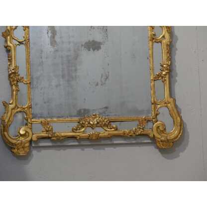 Grand Miroir Provençal à Parcloses En Bois Sculpté Doré époque Louis XVI, Fin XVIII ème Siècle – Image 27
