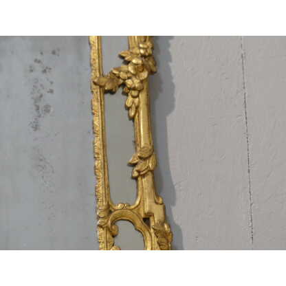 Grand Miroir Provençal à Parcloses En Bois Sculpté Doré époque Louis XVI, Fin XVIII ème Siècle – Image 23