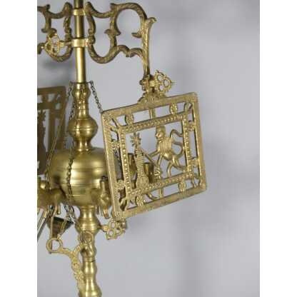 Lampe Florentine En Laiton De Type Judaïque, époque XX ème – Image 15
