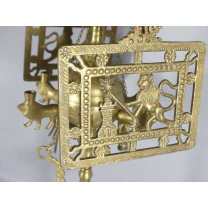 Lampe Florentine En Laiton De Type Judaïque, époque XX ème – Image 6