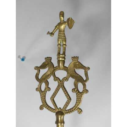 Lampe Florentine En Laiton De Type Judaïque, époque XX ème – Image 5