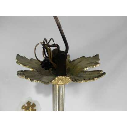 Lustre Style Louis XVI Sac De Perles Corbeille Et 3 Bras De Lumière Vers 1920 – Image 5