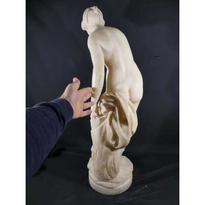 85 Cm, La Baigneuse d'Après Falconet, Grande Sculpture Statue En Albâtre Fin XIX ème – Image 16