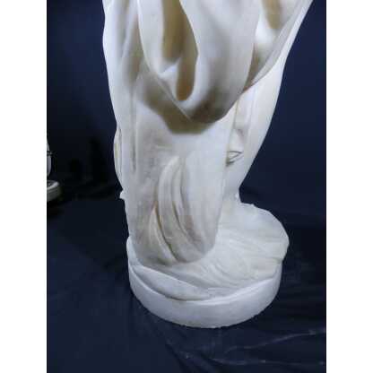 85 Cm, La Baigneuse d'Après Falconet, Grande Sculpture Statue En Albâtre Fin XIX ème – Image 18