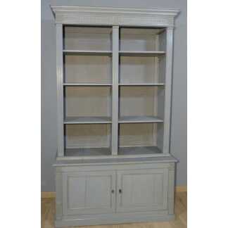Bibliothèque Ouverte De Style Néoclassique En Bois Peint Gris Buffet Louis XVI époque XIX ème