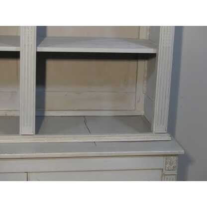 Bibliothèque Ouverte De Style Néoclassique En Bois Peint Gris Buffet Louis XVI époque XIX ème – Image 14