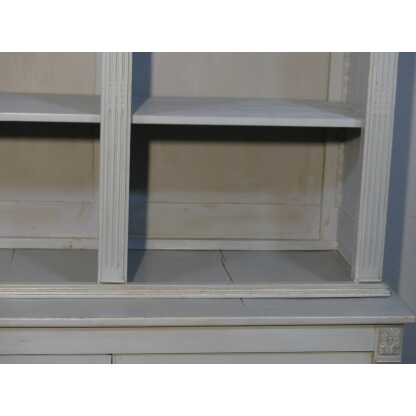 Bibliothèque Ouverte De Style Néoclassique En Bois Peint Gris Buffet Louis XVI époque XIX ème – Image 11