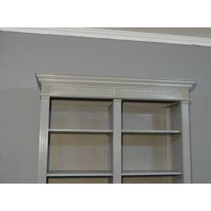 Bibliothèque Ouverte De Style Néoclassique En Bois Peint Gris Buffet Louis XVI époque XIX ème – Image 8
