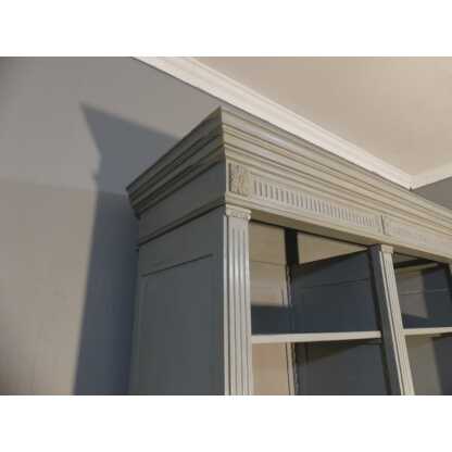 Bibliothèque Ouverte De Style Néoclassique En Bois Peint Gris Buffet Louis XVI époque XIX ème – Image 6