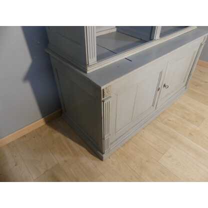 Bibliothèque Ouverte De Style Néoclassique En Bois Peint Gris Buffet Louis XVI époque XIX ème – Image 5