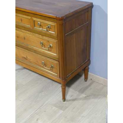 Commode Style Louis XVI En Merisier Et Laiton, époque Début XX ème – Image 5