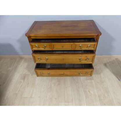 Commode Style Louis XVI En Merisier Et Laiton, époque Début XX ème – Image 4