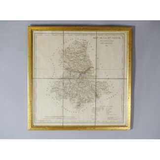 Carte Encadrée De 1825 Département Haute Vienne 87