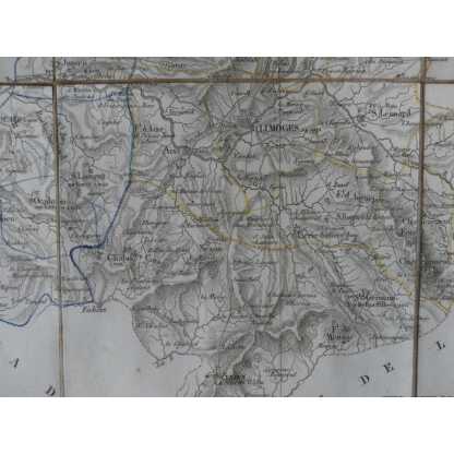 Carte Encadrée De 1825 Département Haute Vienne 87 – Image 7