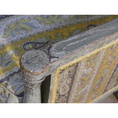 Paire De Bergères Directoire En Bois Laqué Gris, époque XVIII ème Siècle – Image 5