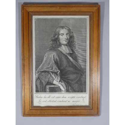 Pierre Bayle Philosophe, Portrait En Gravure Par James Smith Daté 1733, début XVIII ème