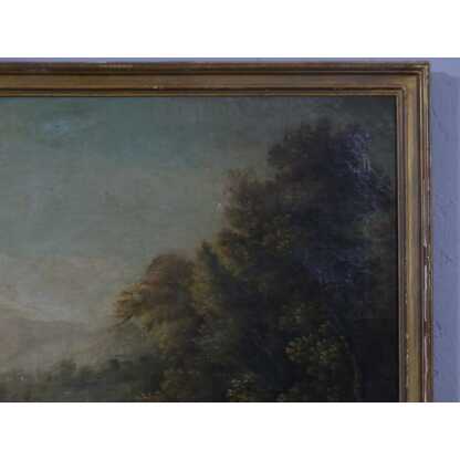 Paysage Italien, Tableau Huile Sur Toile époque XVIII ème à Restaurer – Image 10