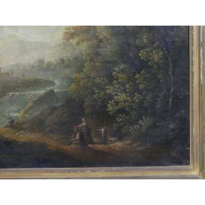 Paysage Italien, Tableau Huile Sur Toile époque XVIII ème à Restaurer – Image 9